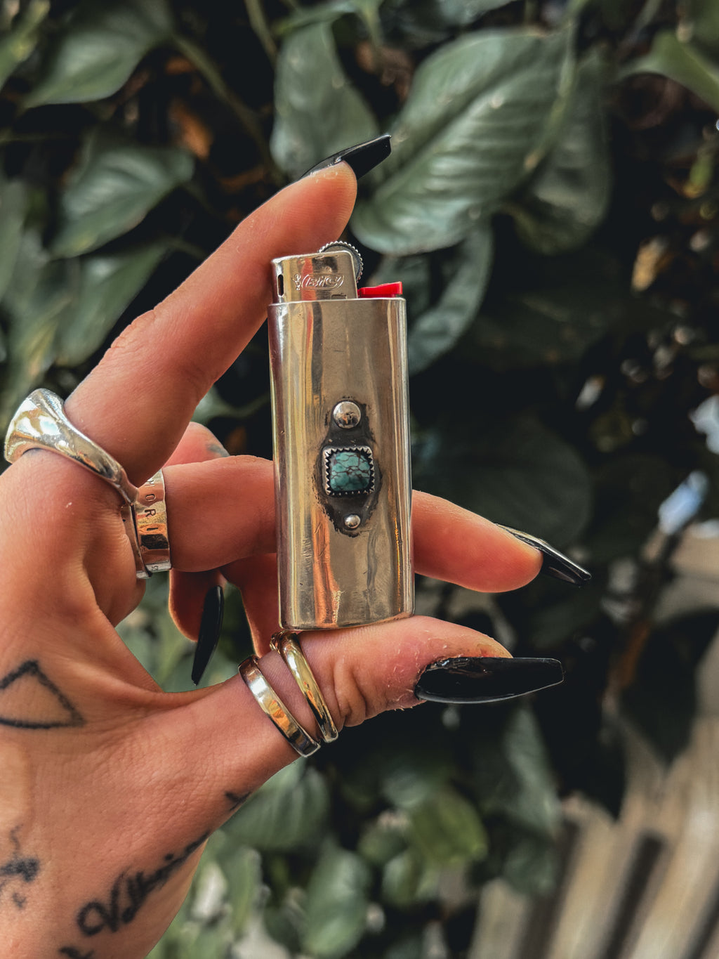 Turquoise Silver Lighter Case | 925 Silver