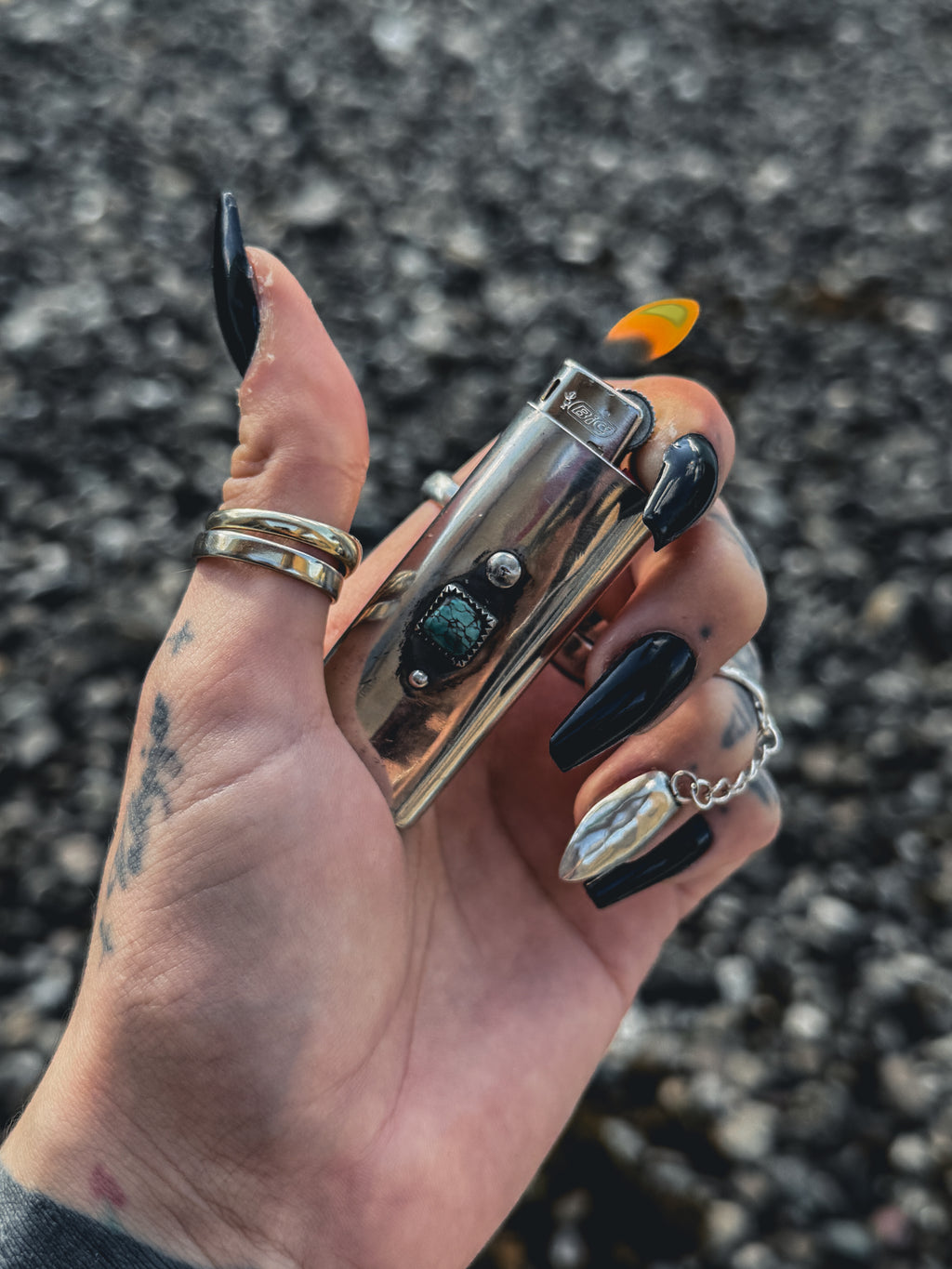 Turquoise Silver Lighter Case | 925 Silver
