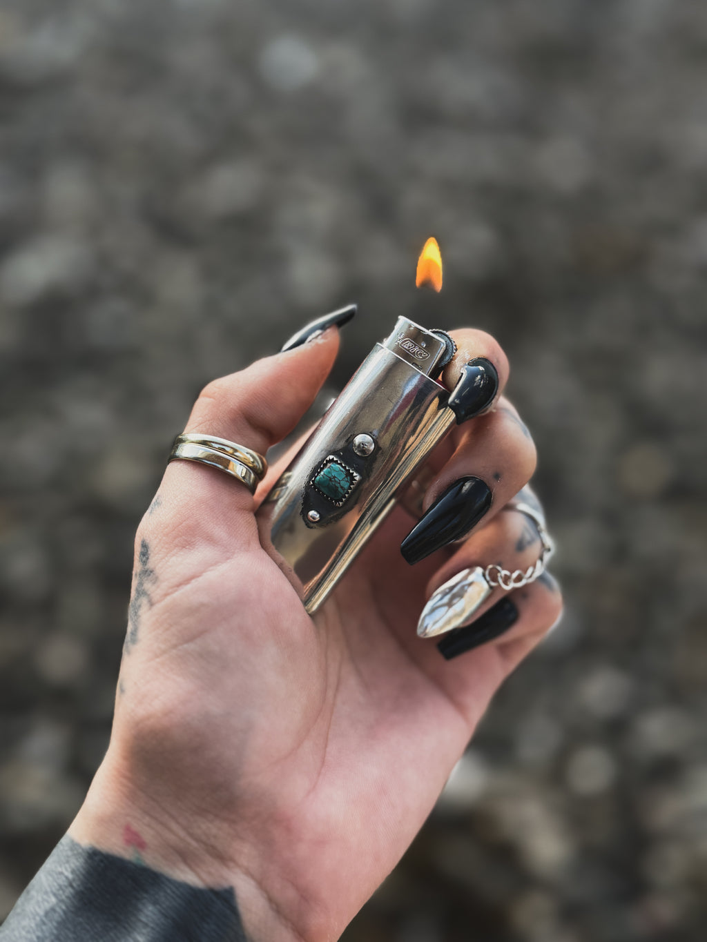 Turquoise Silver Lighter Case | 925 Silver