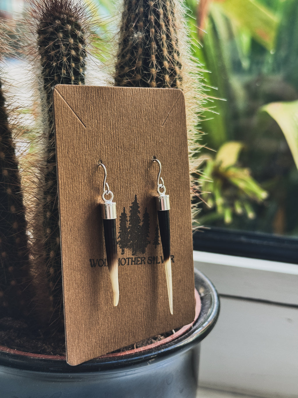 YELLOWSTONE II Porcupine Quill Earrings | 925 Silver