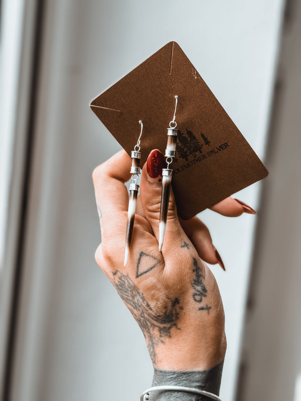 YELLOWSTONE | Porcupine Quill Earrings | 925 Silver